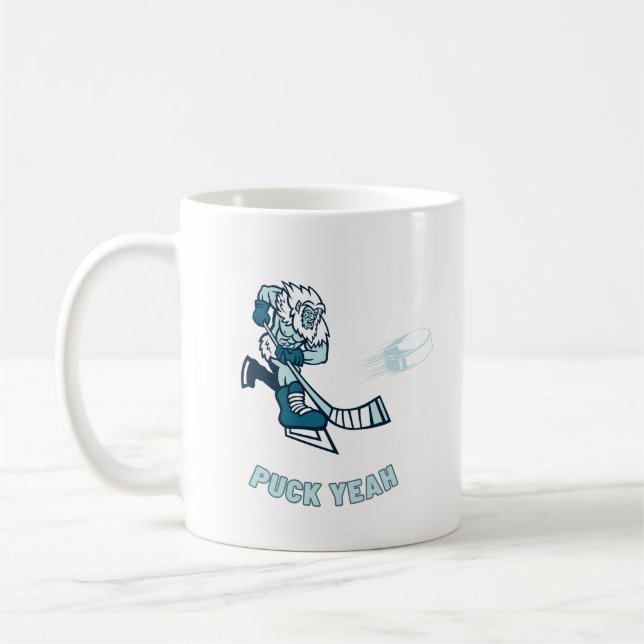 Ice Hockey - Puck Yeah Coffee Mug (Left)