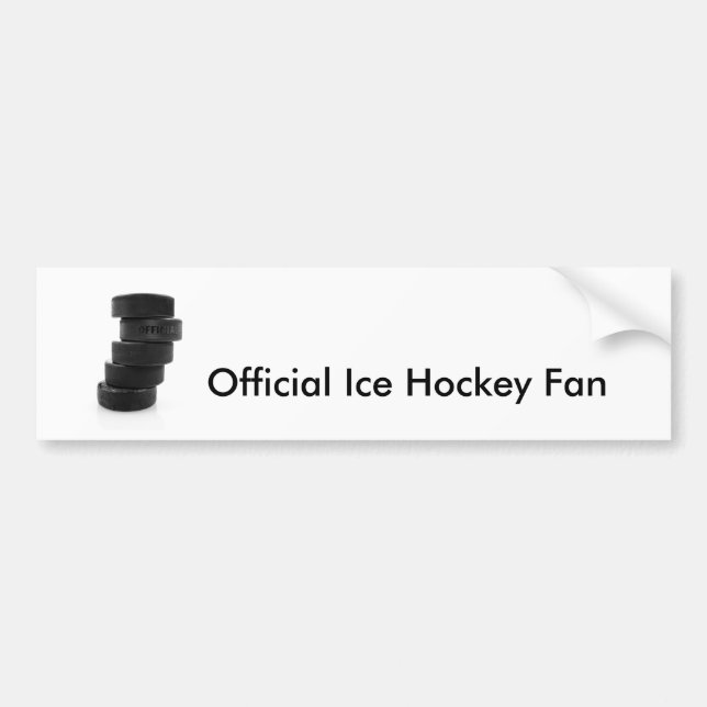 Ice hockey pucks... bumper sticker (Front)