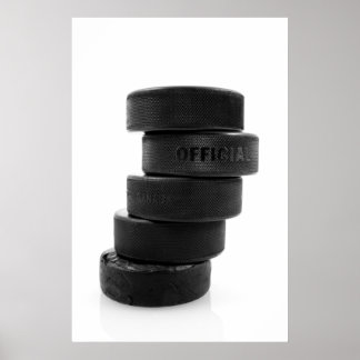 Ice hockey pucks .. poster
