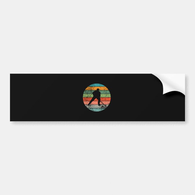 Ice Hockey Retro Bumper Sticker (Front)