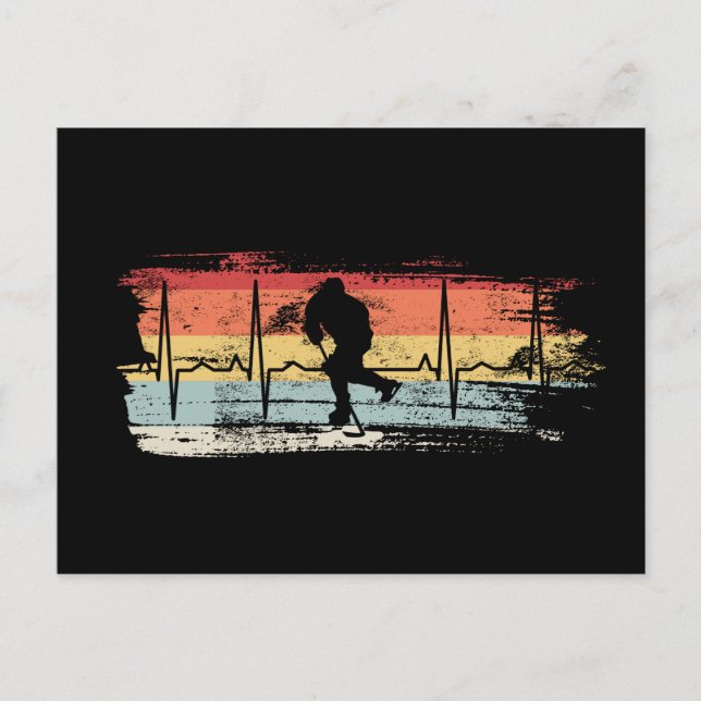 Ice Hockey Retro Postcard (Front)