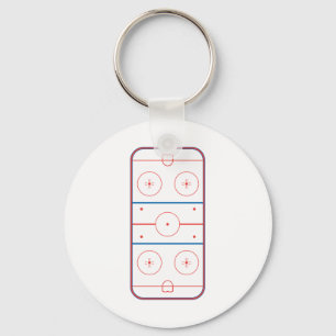 ice hockey rink graphic keychain