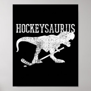 Ice Hockey Shirt Field Hockey T Rex Funny Tee  Poster