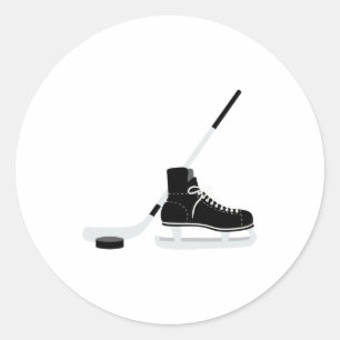 Ice Hockey Skate Classic Round Sticker