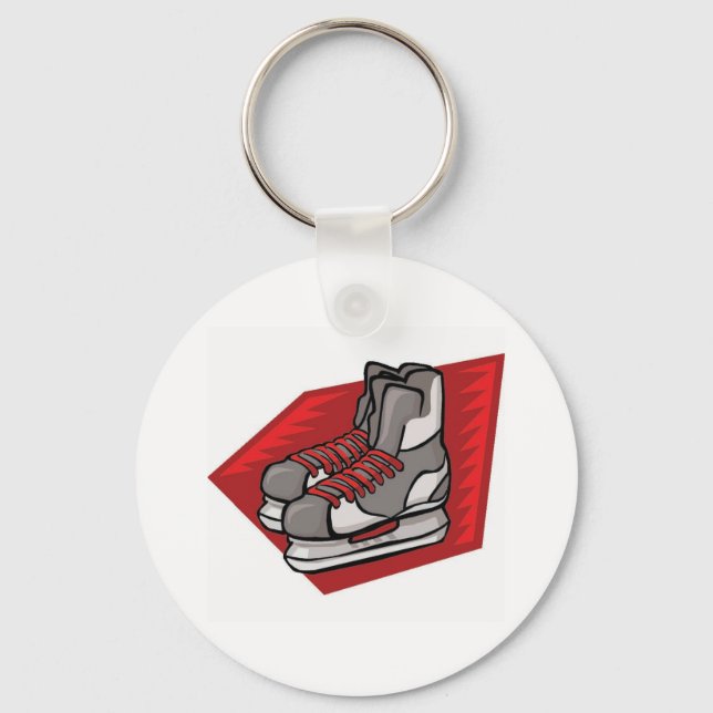 Ice Hockey Skates Keychain (Front)