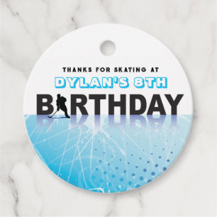 ICE HOCKEY SKATING Birthday Gift Take Home Favour Tags