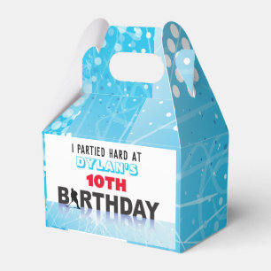 ICE HOCKEY SKATING Birthday Party Loot Candy Gift Favor Box