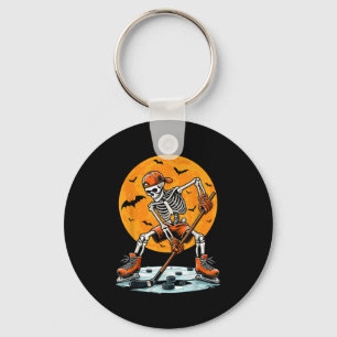 Ice Hockey Skeleton Soky Boys Halloween Hockey Pla Keychain