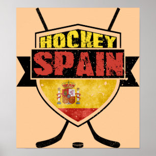 Ice Hockey Spain Shield Poster