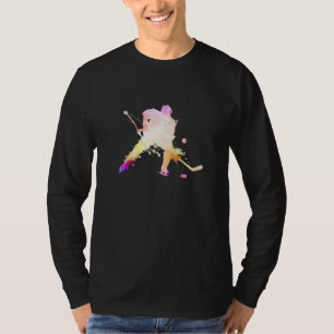 Ice Hockey Sport Watercolor Graphic T-Shirt