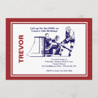 Ice Hockey Star Invitation