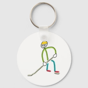 Ice Hockey Stickman Keychain