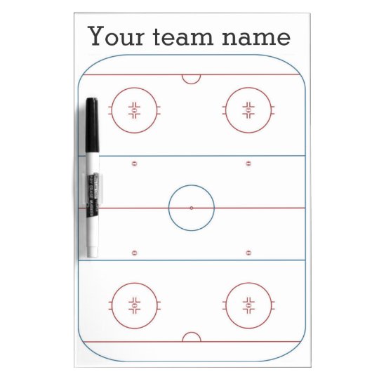 ice hockey strategy dry erase board Zazzle.ca