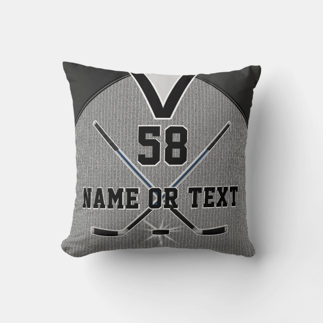 Ice Hockey Team Gifts Hockey Pillow with YOUR TEXT (Front)