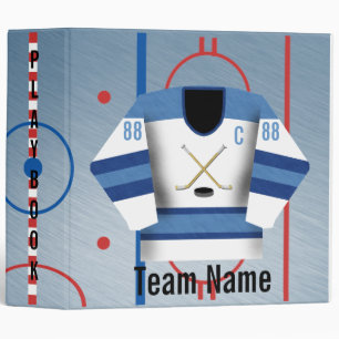 Ice Hockey Team Jersey Playbook Binder