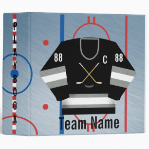 Ice Hockey Team Jersey Playbook Binder