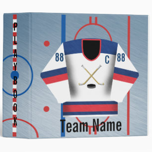 Ice Hockey Team Jersey Playbook Binder