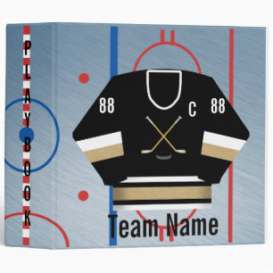 Ice Hockey Team Jersey Playbook Binder