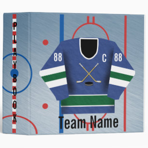 Ice Hockey Team Jersey Playbook Binder