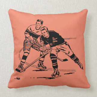 Ice hockey throw pillow