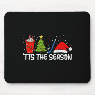 Ice Hockey Tis The Season Funny Christmas Hockey F Mouse Pad
