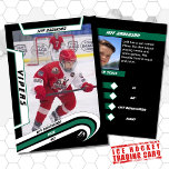 Ice Hockey Trading Card in Lively Green<br><div class="desc">Introducing our "Ice Hockey Jersey Number Logo Green Trading Card" collection – a harmonious blend of personalization and vitality for passionate hockey aficionados! Available in packs of 100, these meticulously crafted cards provide a unique canvas to celebrate the dynamic world of hockey with your own personal touch. **Front Design:** -...</div>