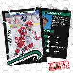 Ice Hockey Trading Card in Lively Green<br><div class="desc">Introducing our "Ice Hockey Jersey Number Logo Green Trading Card" collection – a harmonious blend of personalization and vitality for passionate hockey aficionados! Available in packs of 100, these meticulously crafted cards provide a unique canvas to celebrate the dynamic world of hockey with your own personal touch. **Front Design:** -...</div>