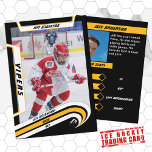 Ice Hockey Trading Card in Lively Yellow<br><div class="desc">Introducing our "Ice Hockey Jersey Number Logo Yellow Trading Card" collection – a burst of personalization and energy for avid hockey enthusiasts! Arriving in packs of 100, these finely crafted cards offer a canvas for your creativity, allowing you to curate a unique homage to the dynamic world of hockey. **Front...</div>