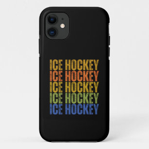Ice Hockey Typography iPhone 11 Case