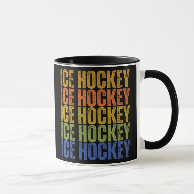 Ice Hockey Typography Mug (Right)