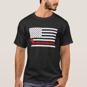 Ice Hockey USA Flag T-Shirt