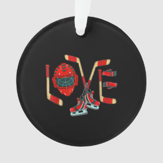 Ice Hockey Valentines Day Love Cute Gift Boys Girl Ornament