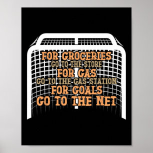 Ice Hockey Vintage For Groceries Go To The Store F Poster