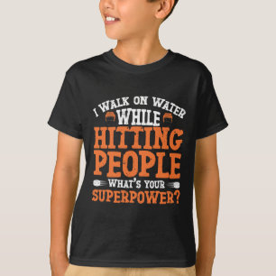 Ice Hockey Vintage I Walk On Water While Hitting P T-Shirt