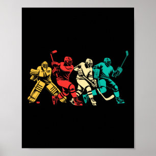 Ice Hockey Vintage Poster