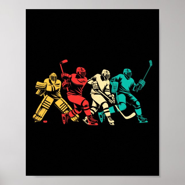 Ice Hockey Vintage  Poster (Front)