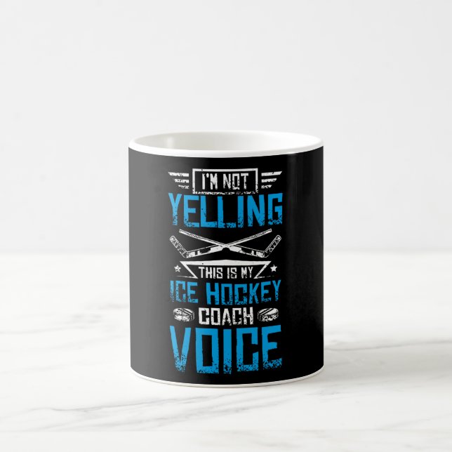 Ice Hockey Yelling Coach Coffee Mug (Center)