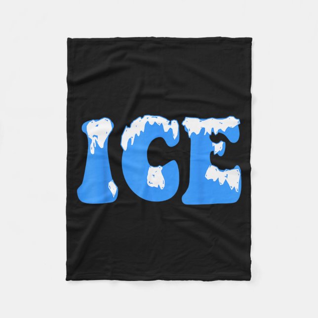Ice Ice Baby Family Funny Halloween Costume Couple Fleece Blanket (Front)