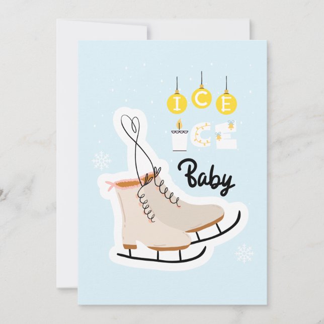 ICE ICE BABY ICE SKATES  HOLIDAY CARD (Front)
