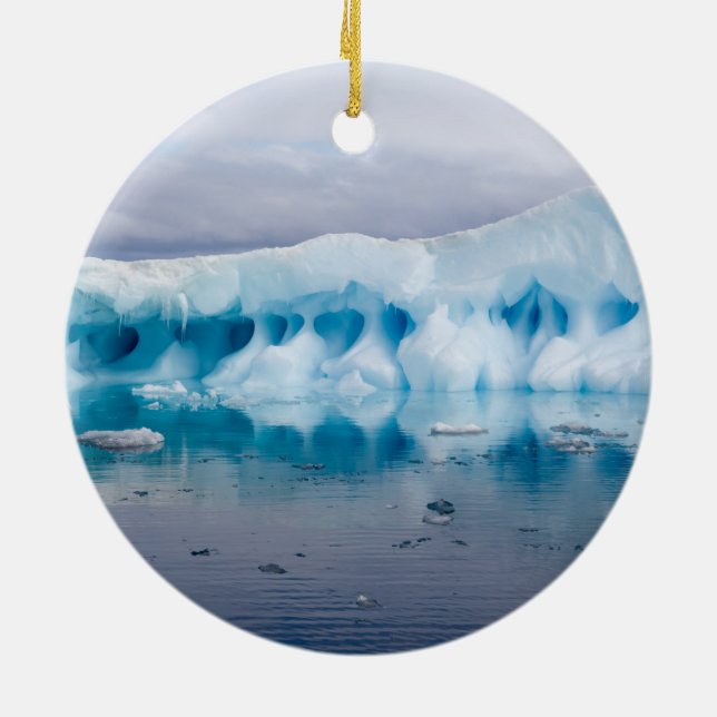 Ice in Antarctica Ceramic Ornament (Back)