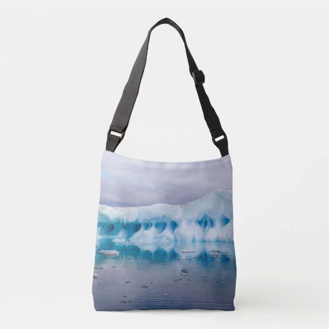 Ice in Antarctica Crossbody Bag (Front)