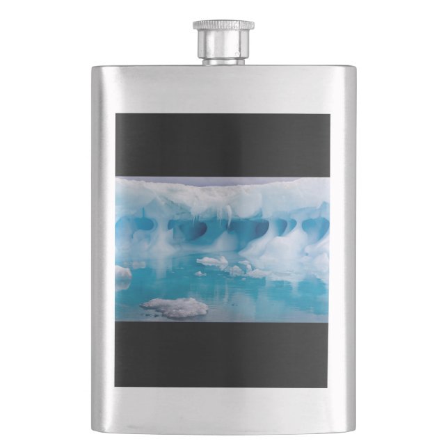 Ice in Antarctica Hip Flask (Front)