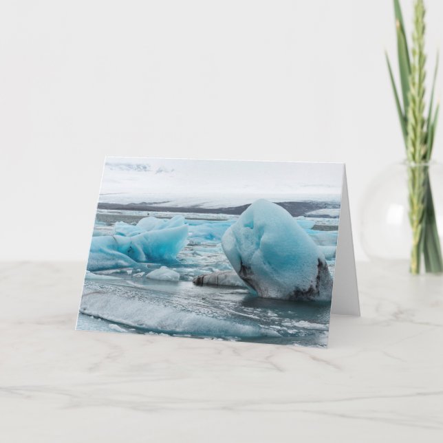 Ice In Glacial Lagoon Jokulsarlon Card (Front)