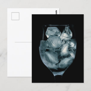 Ice in glass postcard