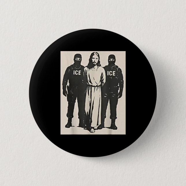 Ice Jesus  2 Inch Round Button (Front)