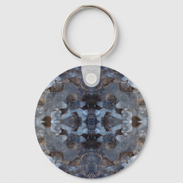 Ice kaleidoscope pattern keychain (Front)