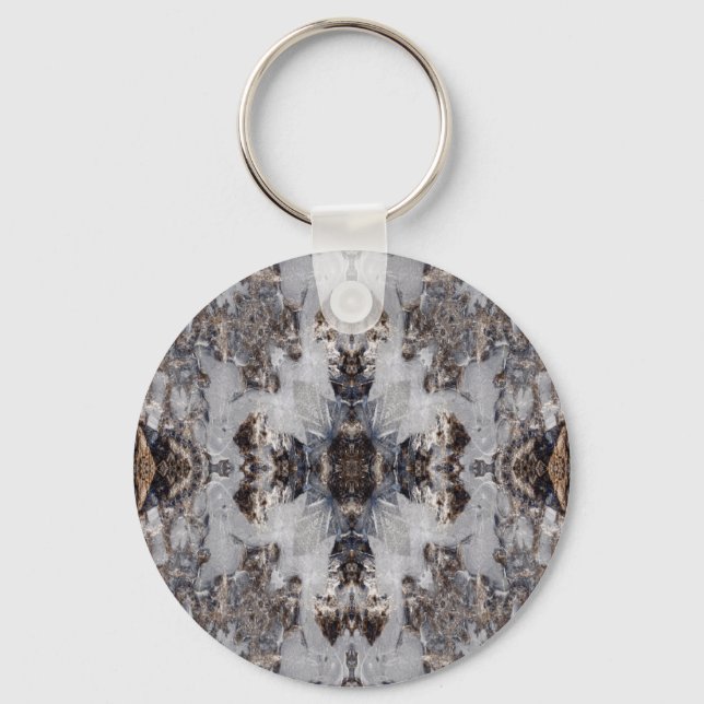 Ice kaleidoscope pattern keychain (Front)