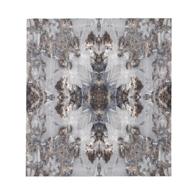 Ice kaleidoscope pattern notepad (Front)