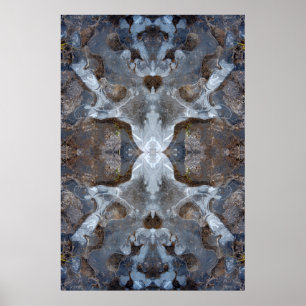 Ice kaleidoscope pattern poster