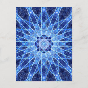 Ice Lotus Mandala Postcard